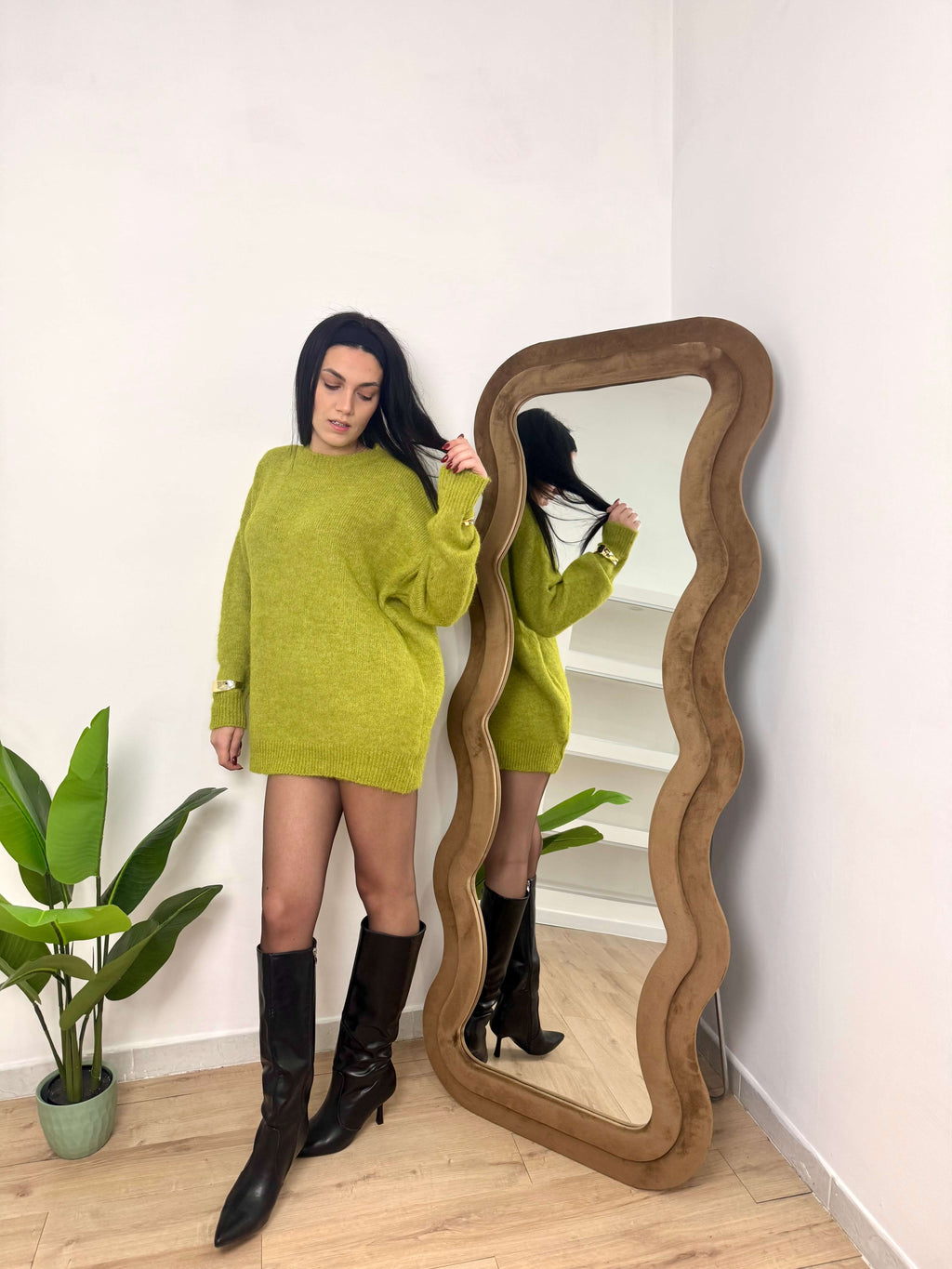 Maxi pull Aurora verde