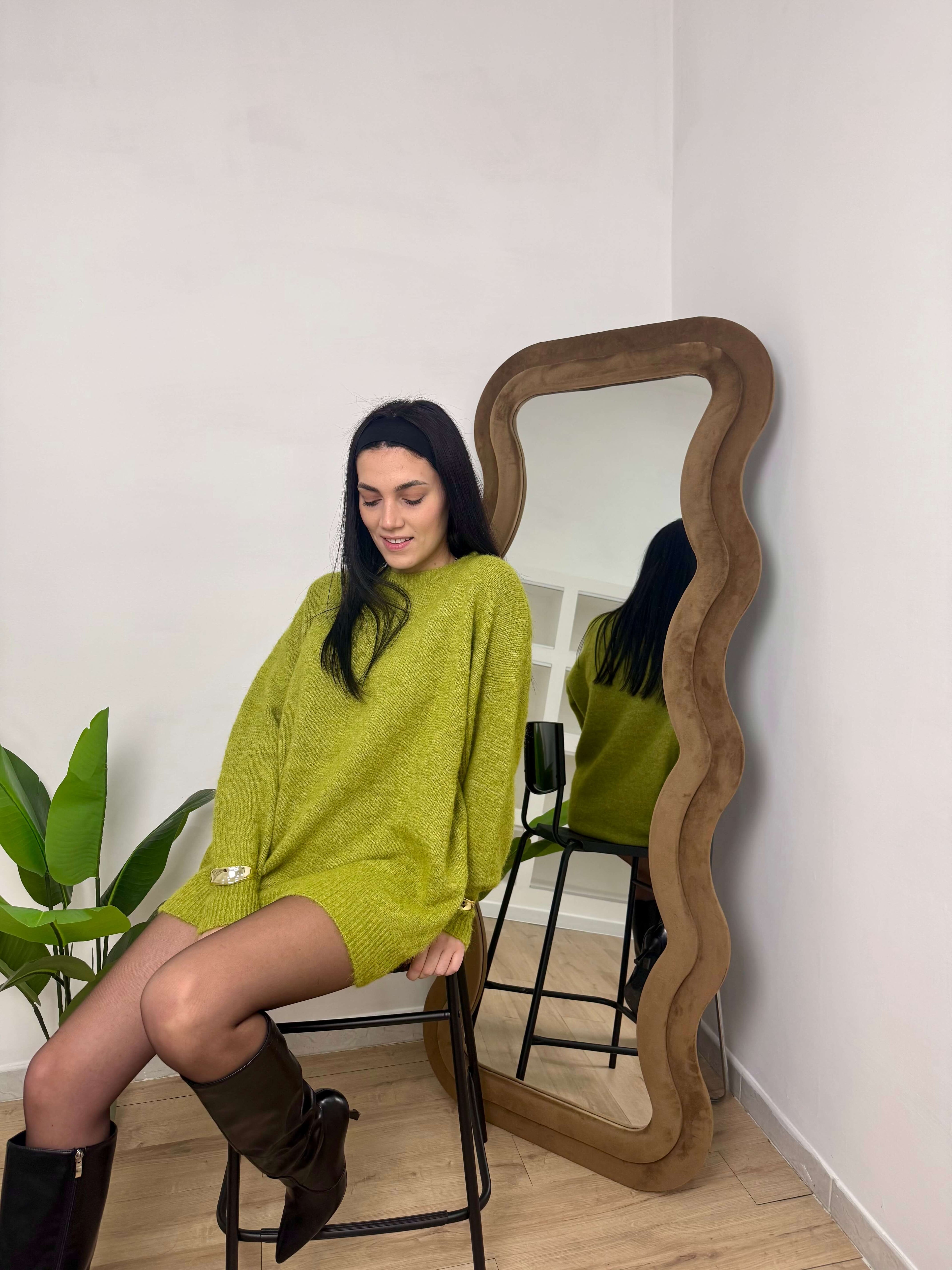 Maxi pull Aurora verde