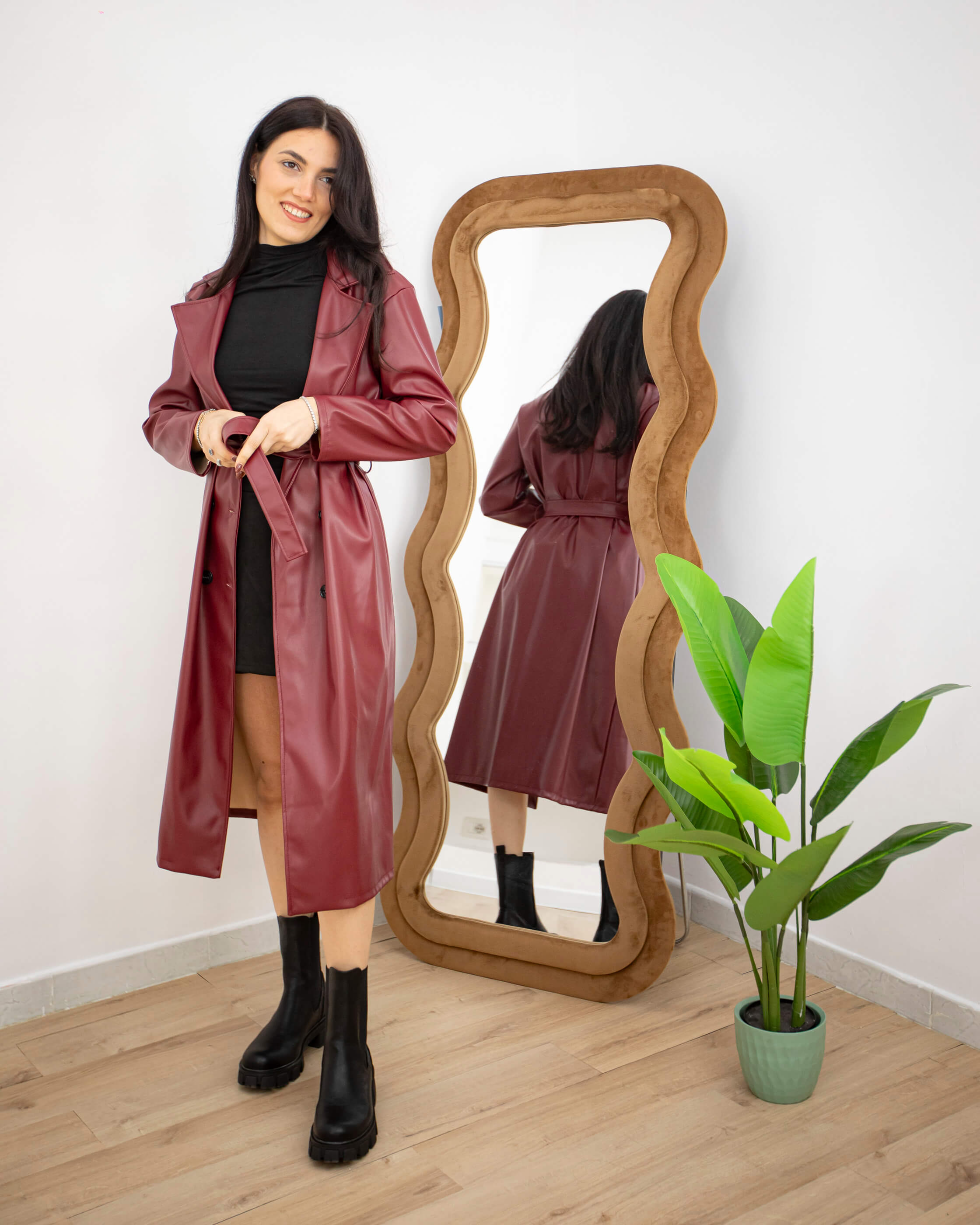 Trench Woman burgundy