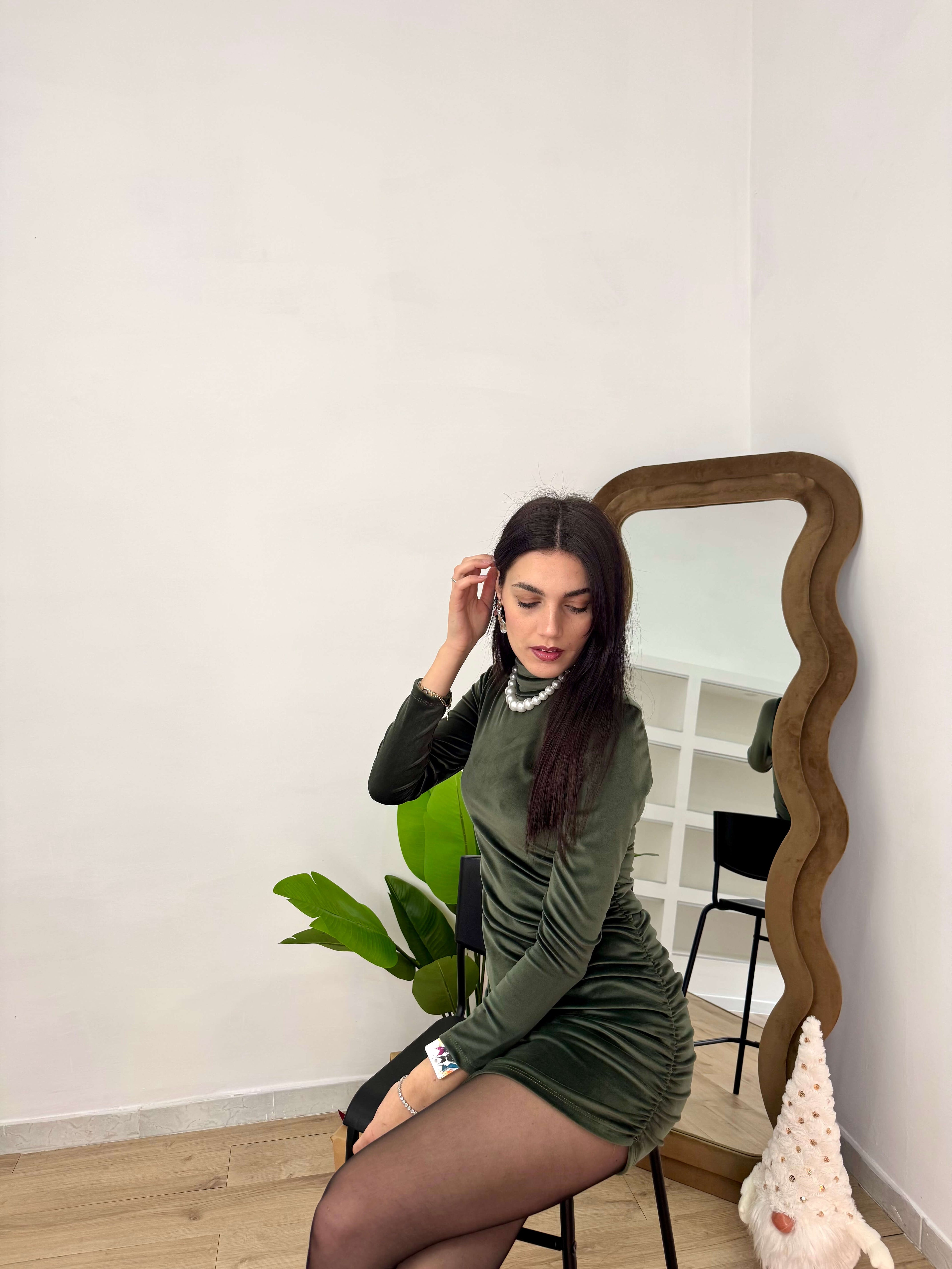 Abito Velvet greenie