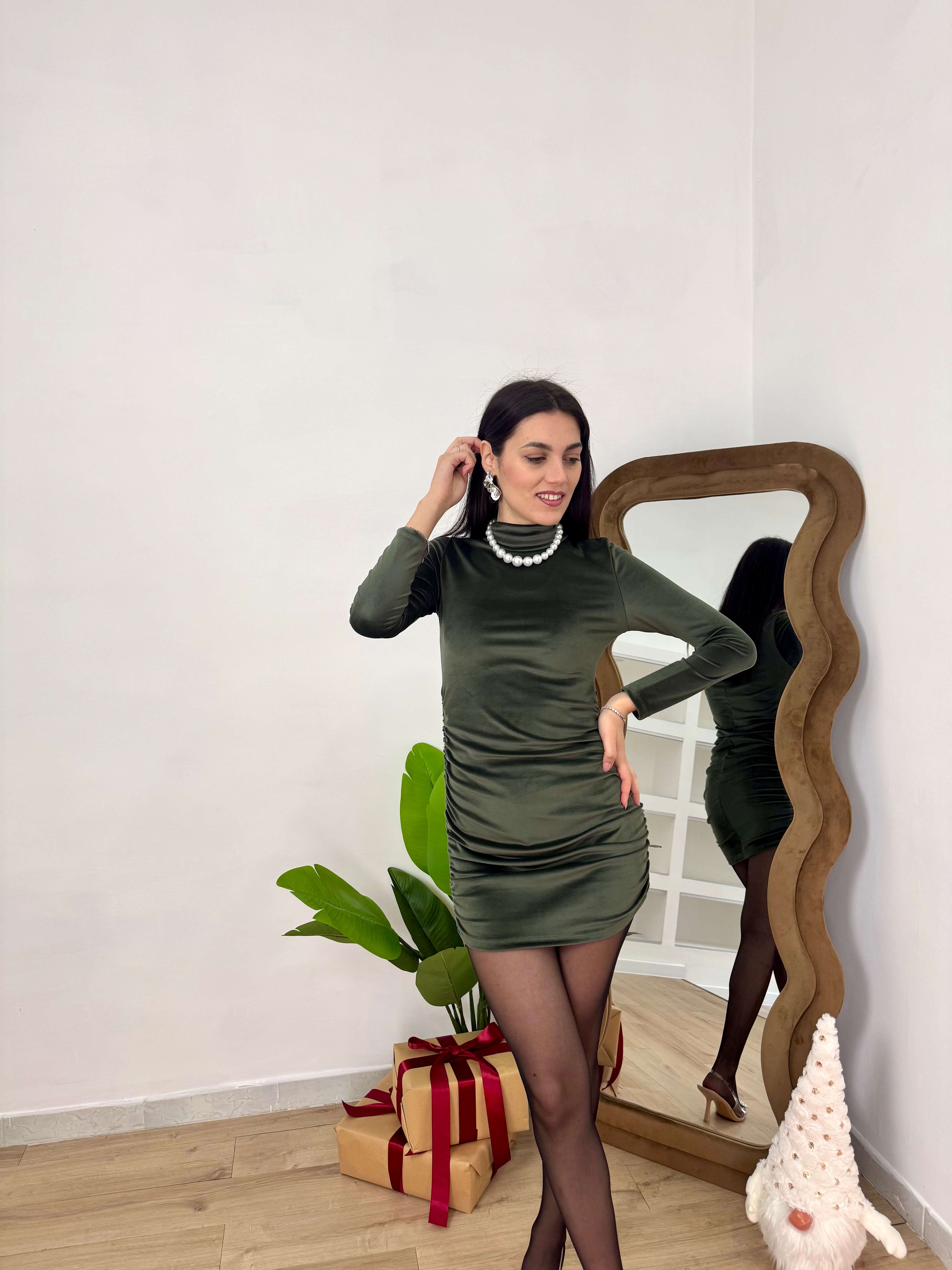 Abito Velvet greenie